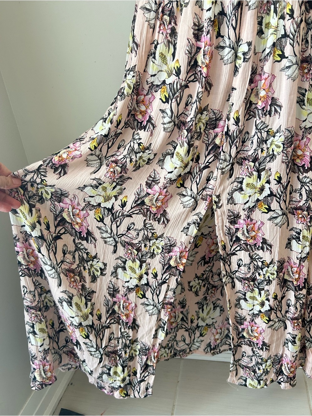 🟢 5 for $25 🟢 Streetwear Society Smocked Off-Shoulder Floral Maxi Fairycore - Picture 4 of 9